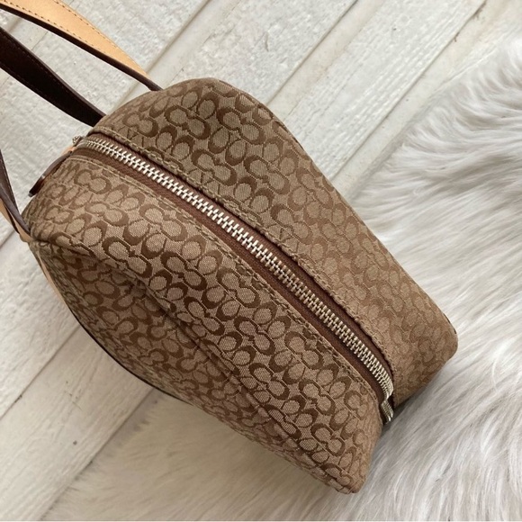 COACH Signature Monogram Vanity Case Tote Handbag - Picture 4 of 10